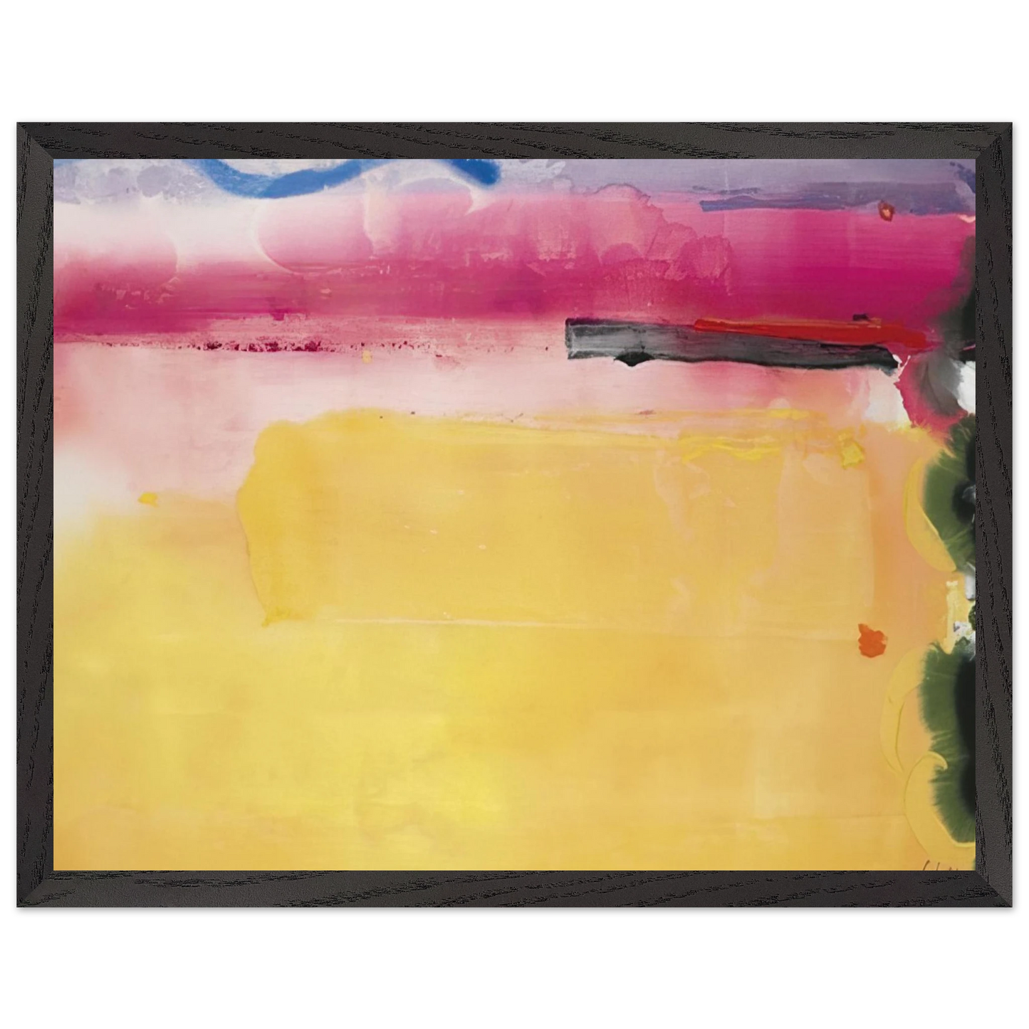 Helen Frankenthaler - Black-Eyed Susan - 1988 Wall art - 27x35 cm / 11x14 inches - Premium Wooden Framed Poster With Fine Art Paper-canvas - Wood frame