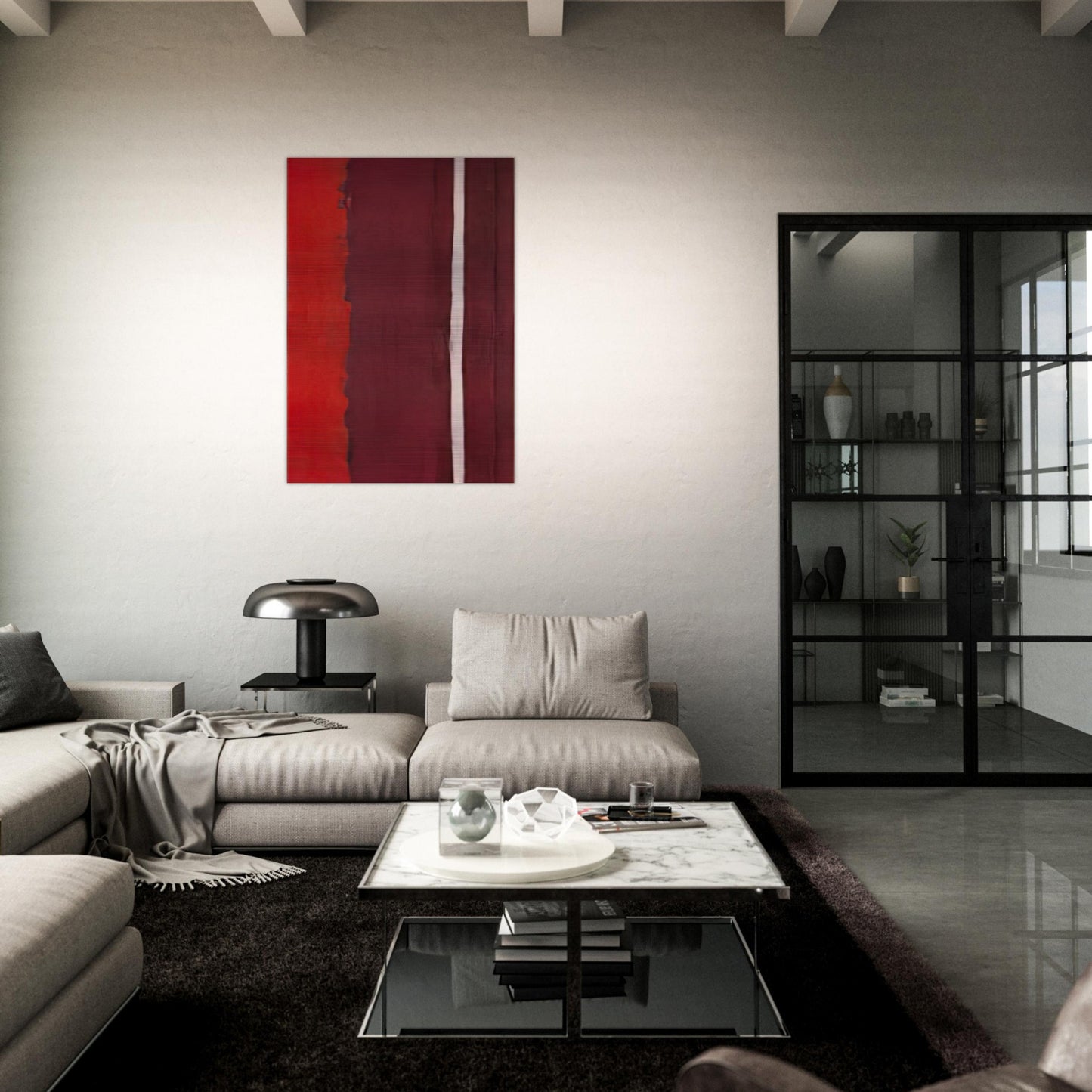 Untitled I - Barnett Newman Brushed Aluminum Print - 70x100 cm / 28x40 inches | Barnett Newman Aluminum Print | Barnett Newman Prints