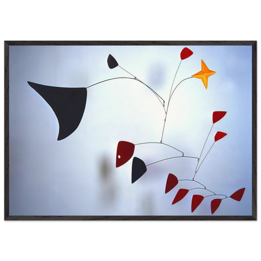 THE STAR 1960 - Alexander Calder 70x100 cm / 28x40 inches Framed Art Print – Black Wooden Frame