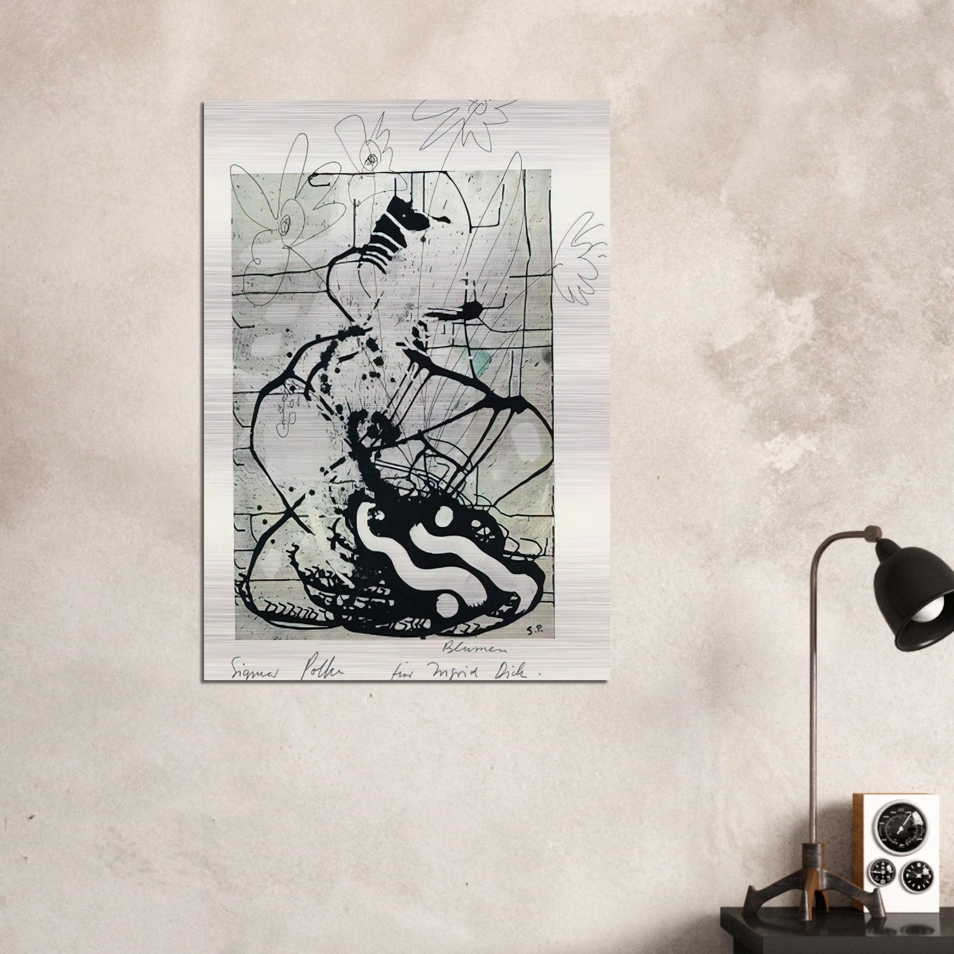 BLUMEN 1985 - Sigmar Polke Brushed Aluminum Print - 70x100 cm / 28x40 inches | Sigmar Polke Aluminum Print | Sigmar Polke Prints