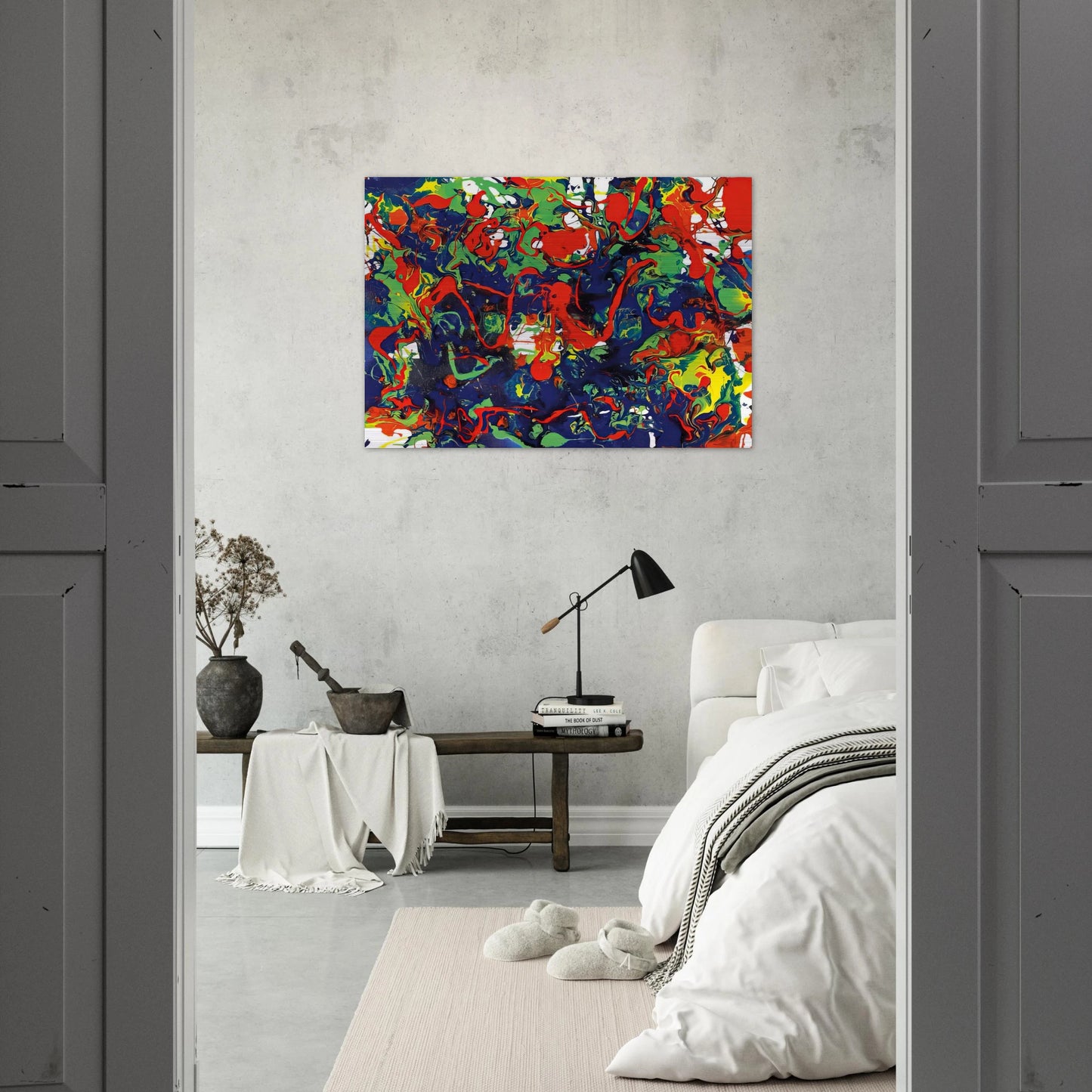 Untitled  SFP94-57  SFF 1731  - Sam Francis Brushed Aluminum Print - 70x100 cm / 28x40 inches | Sam Francis Aluminum Print | Sam Francis Prints