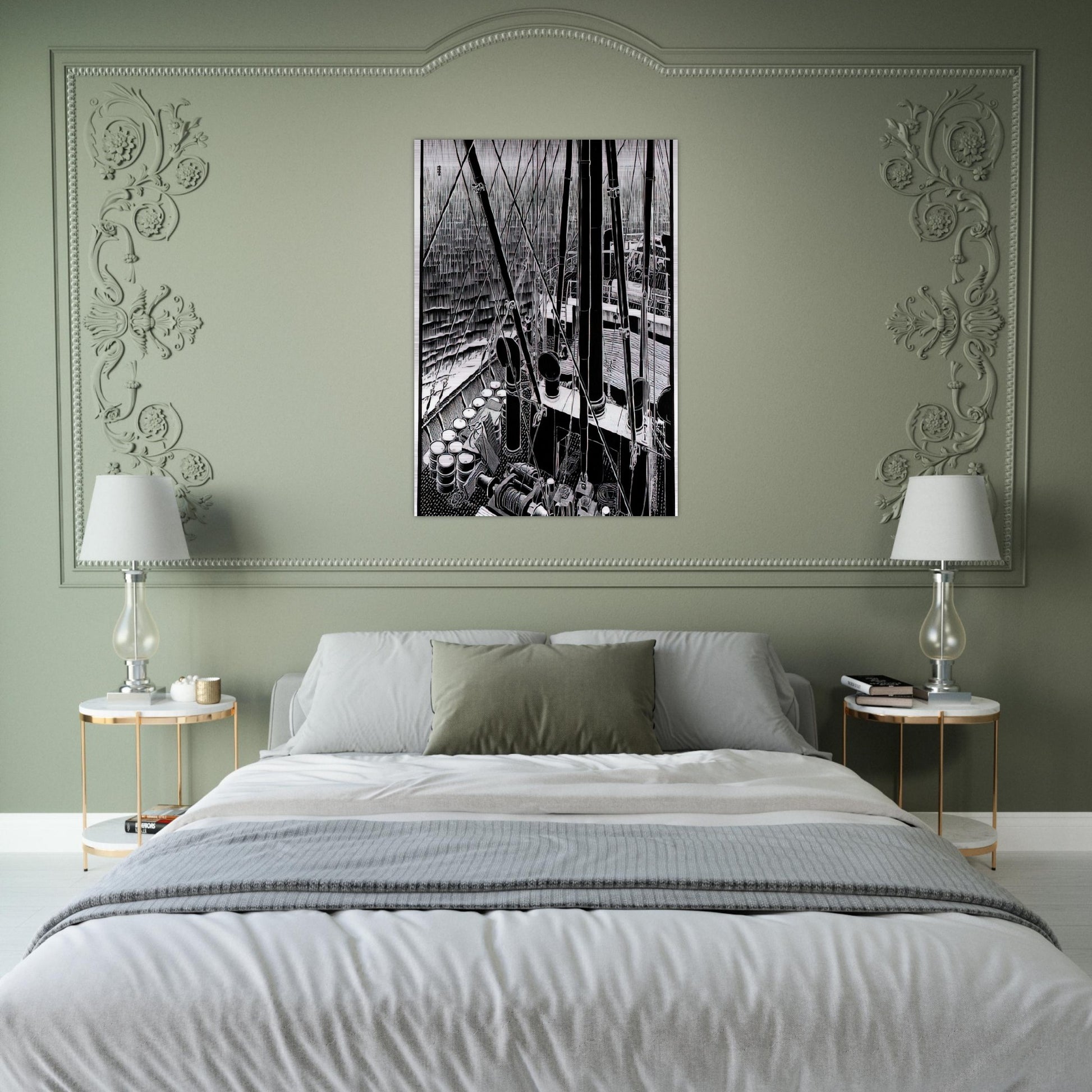 FREIGHTER SEPTEMBER 1936 1936 - MC Escher Brushed Aluminum Print - 70x100 cm / 28x40 inches | MC Escher Aluminum Print | MC Escher Prints | Maurits Cornelis Escher Prints