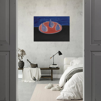 Poires sur une assiette rose - 1954 - Nicolas de Stael Brushed Aluminum Print - 70x100 cm / 28x40 inches | Nicolas de Stael Aluminum Print | Nicolas de Stael Prints