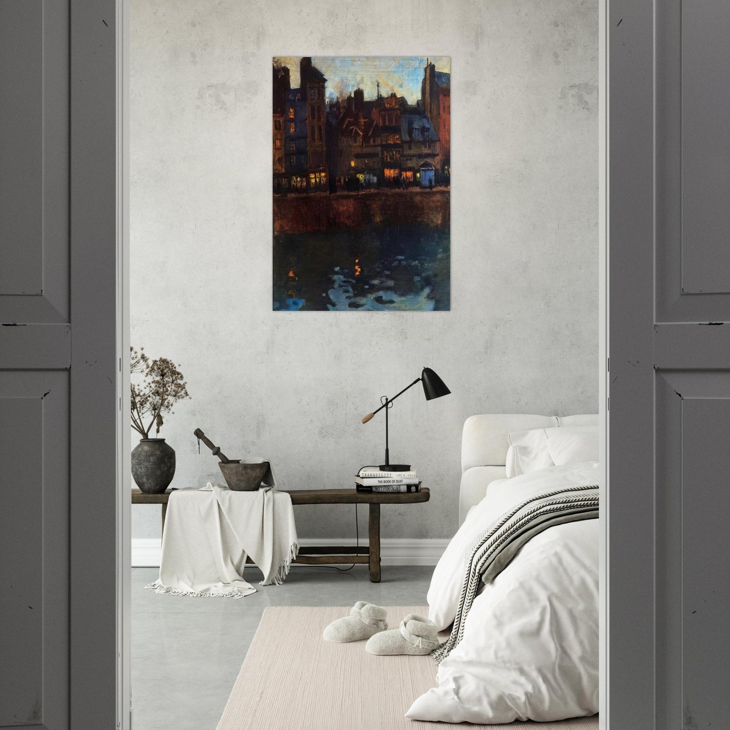 PIER OF LE HAVRE IN THE EVENING 1901 - Raoul Dufy Brushed Aluminum Print - 70x100 cm / 28x40 inches | Raoul Dufy Aluminum Print | Raoul Dufy Prints