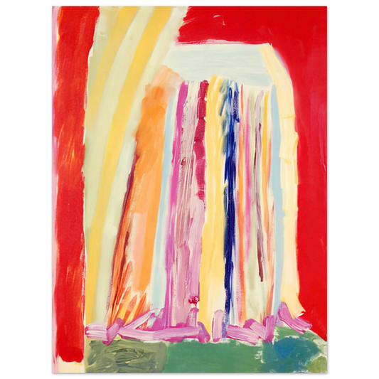 Ronnie Landfield - Red Night - 1973  75x100 cm / 30x40inches Fine Art Poster