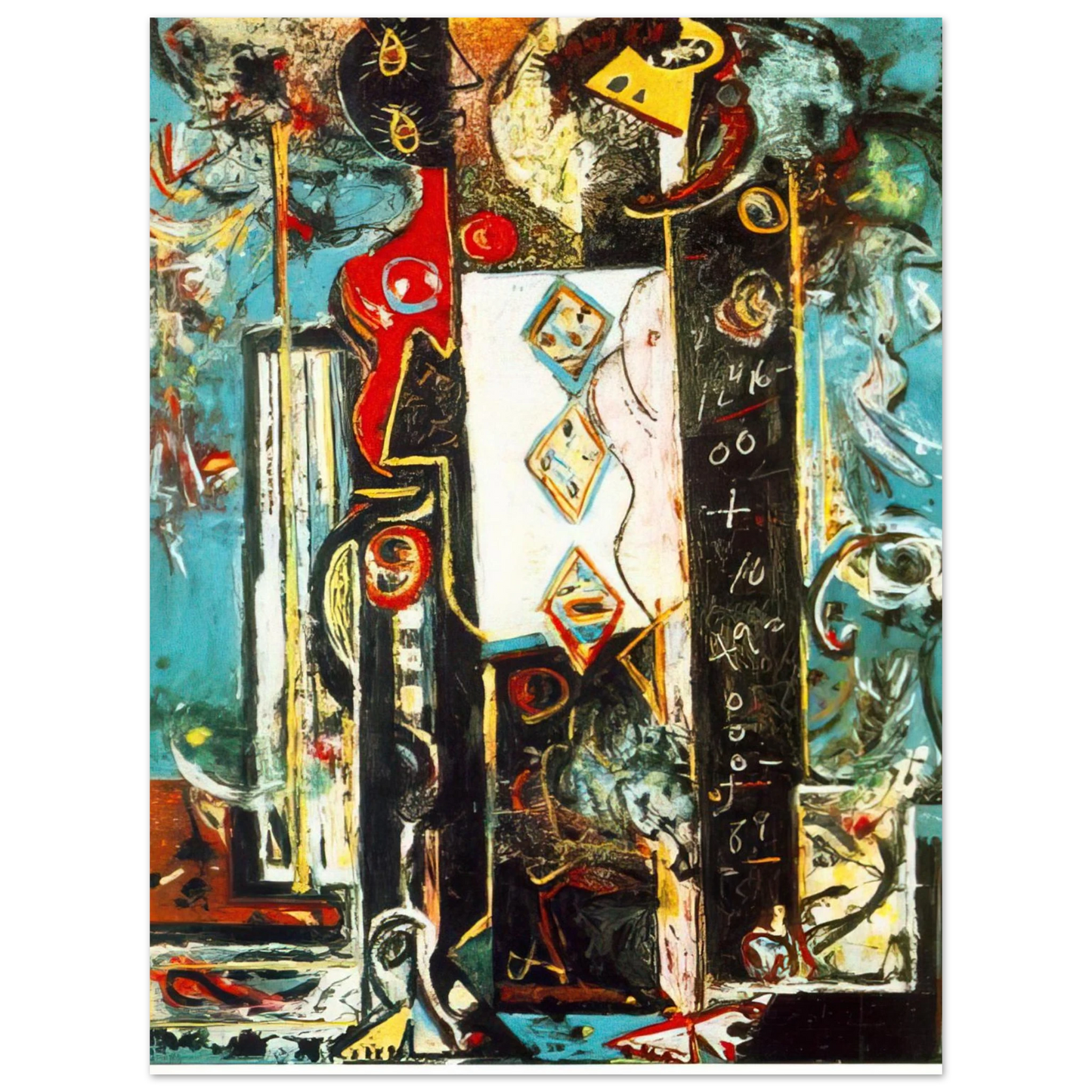 Jackson Pollock - MALE AND FEMALE  75x100 cm / 30x40inches Fine Art Poster