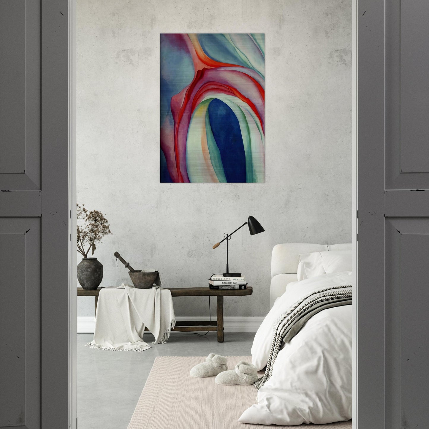 Music Pink and Blue II - Georgia O'Keeffe Brushed Aluminum Print - 70x100 cm / 28x40 inches | Georgia O'Keeffe Aluminum Print | Georgia O'Keeffe Prints