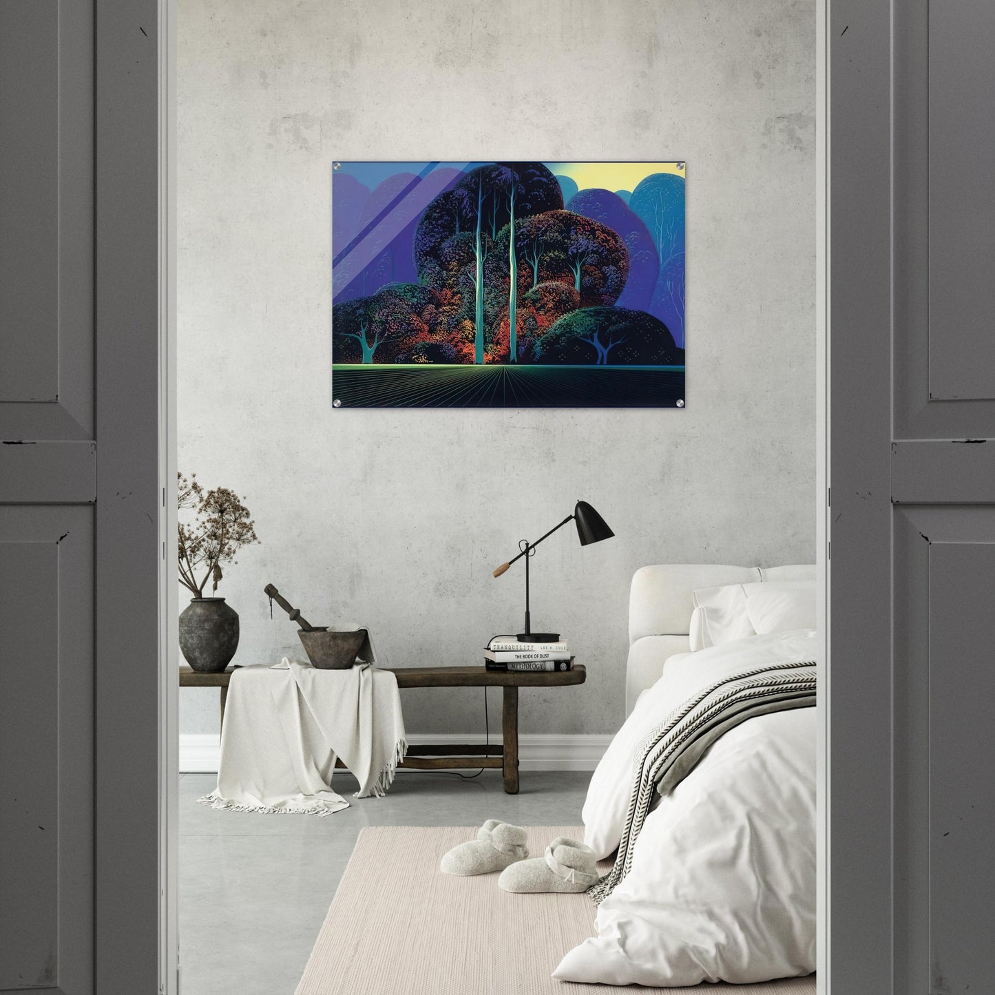 Softening Shades of Twilight - Eyvind Earle Acrylic Print - 70x100 cm / 28x40″ inches | Eyvind Earle Wall Art | Eyvind Earle Prints