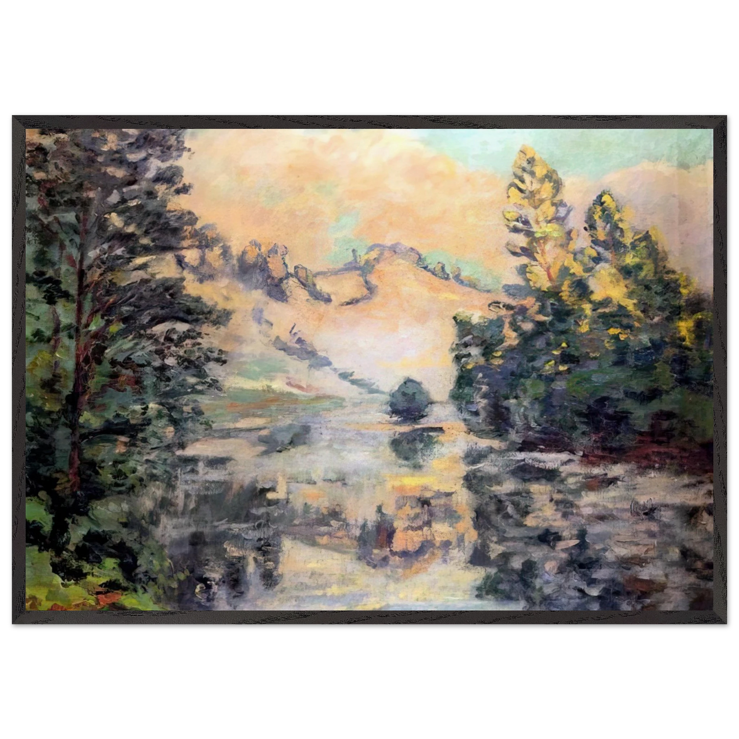 Landscape of Creuse - 1897 - Armand Guillaumin 70x100 cm / 28x40 inches Framed Art Print – Black Wooden Frame