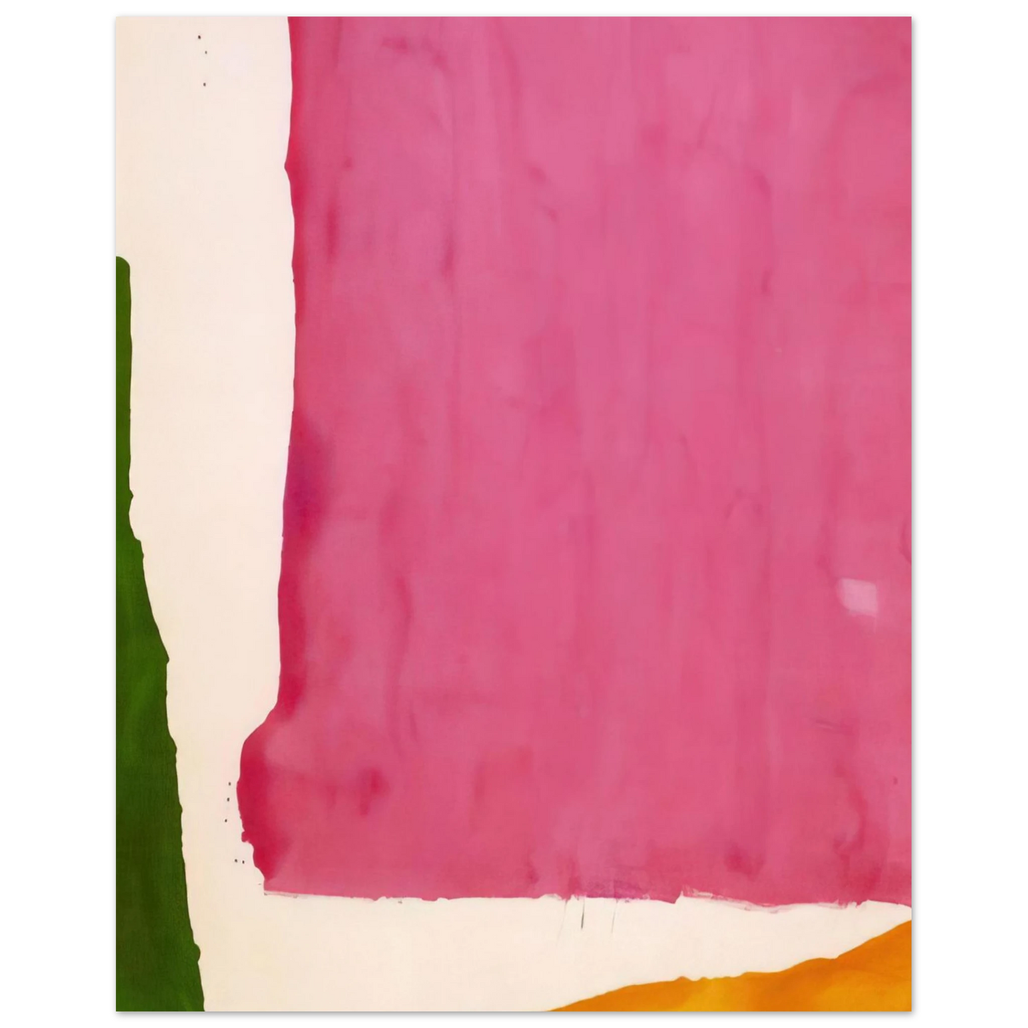 Helen Frankenthaler - Mauve District - 1966 Wall art - 15x20 cm / 6x8 inches - Premium Wooden Framed Poster With Fine Art Paper-canvas - White frame