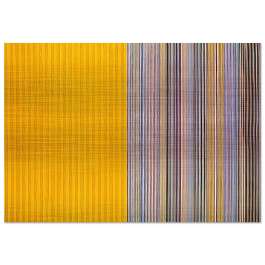 Half Lemon - 1969 - Gene Davis Brushed Aluminum Print - 70x100 cm / 28x40 inches | Gene Davis Aluminum Print | Gene Davis Prints