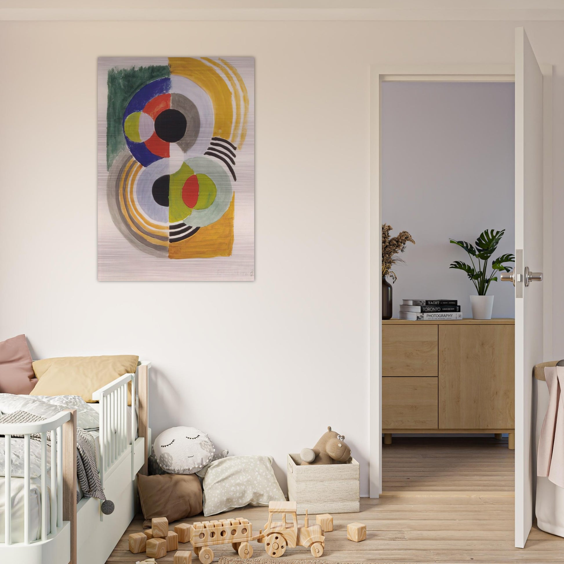 COMPOSITION WITH DISCS - Sonia Delaunay Brushed Aluminum Print - 70x100 cm / 28x40 inches | Sonia Delaunay Aluminum Print | Sonia Delaunay Prints