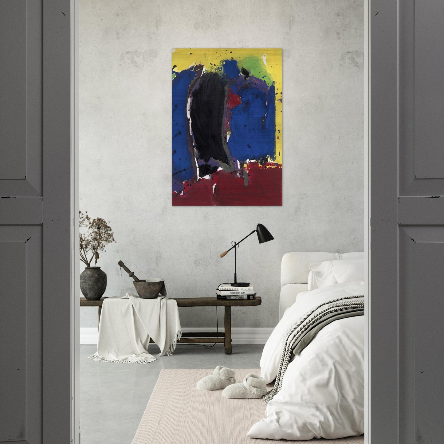 Composition - Sam Francis Brushed Aluminum Print - 70x100 cm / 28x40 inches | Sam Francis Aluminum Print | Sam Francis Prints
