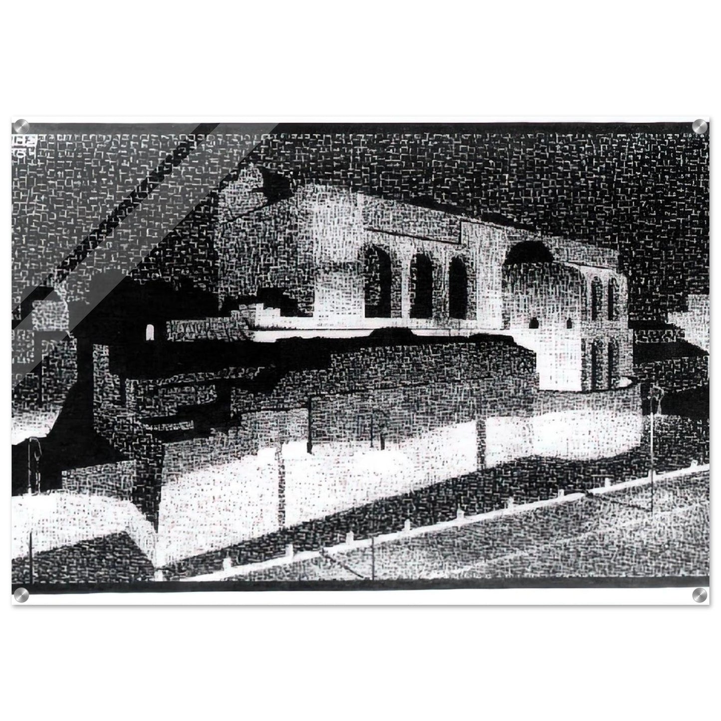 NOCTURNAL ROME BASILICA OF CONSTANTINE - MC Escher Acrylic Print - 70x100 cm / 28x40″ inches | MC Escher Wall Art | MC Escher Prints