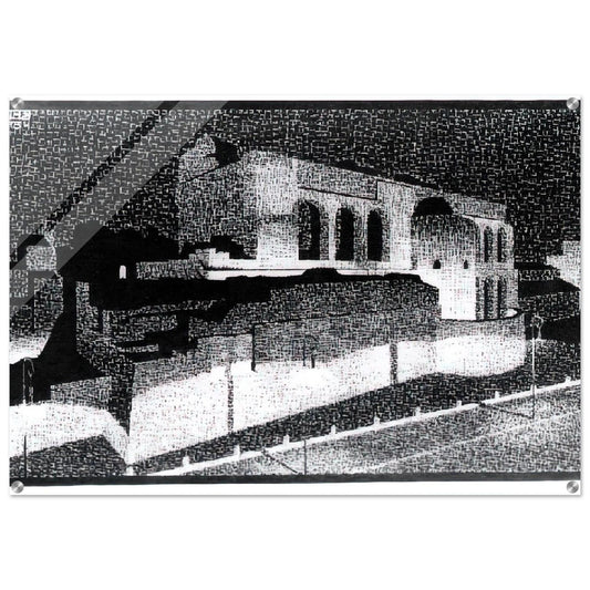NOCTURNAL ROME BASILICA OF CONSTANTINE - MC Escher Acrylic Print - 70x100 cm / 28x40″ inches | MC Escher Wall Art | MC Escher Prints