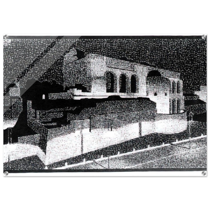 NOCTURNAL ROME BASILICA OF CONSTANTINE - MC Escher Acrylic Print - 70x100 cm / 28x40″ inches | MC Escher Wall Art | MC Escher Prints