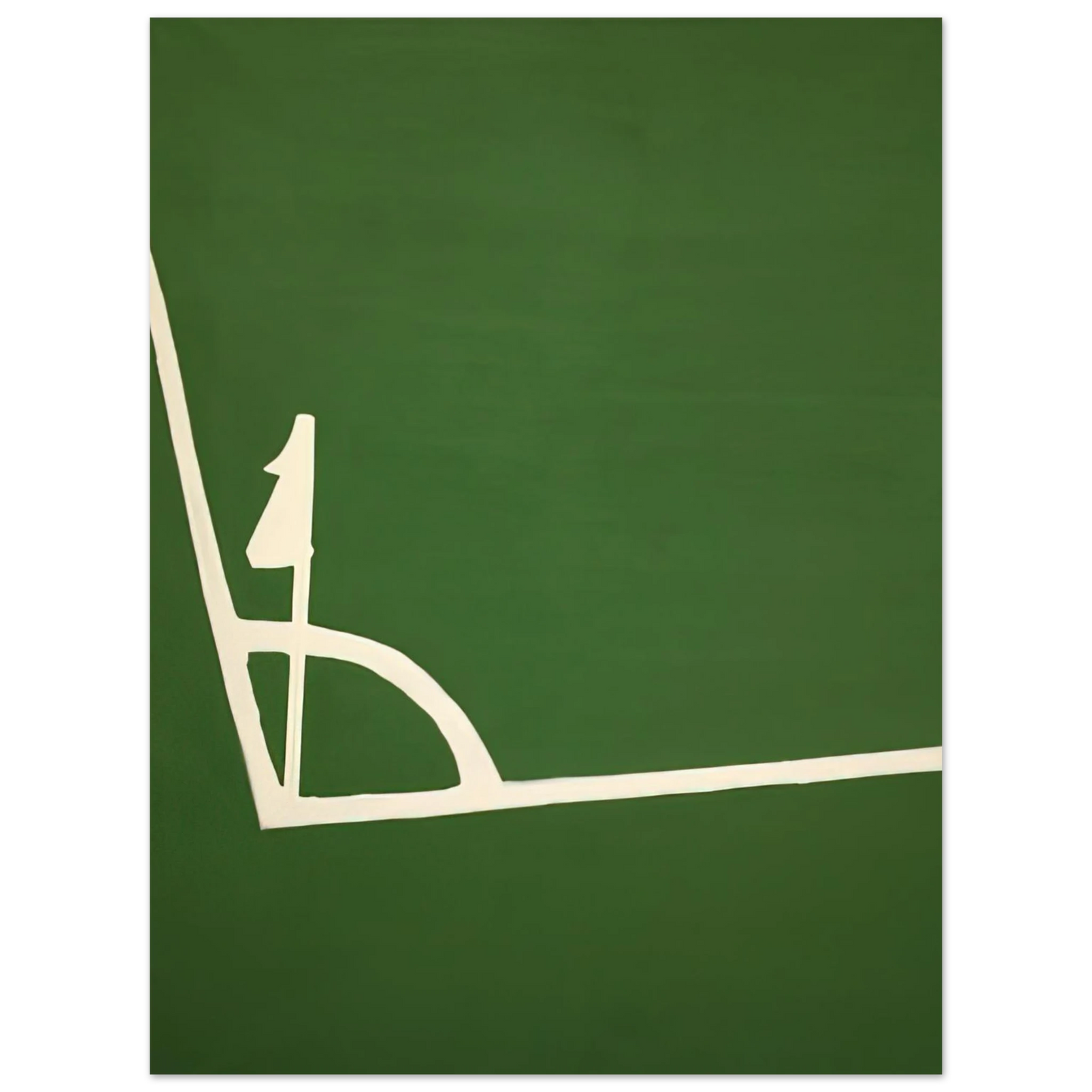 Raoul De Keyser - Kalklijnen hoek - 1971  75x100 cm / 30x40inches Fine Art Poster
