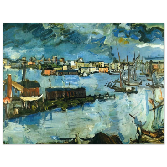 OSKAR KOKOSCHKA - STOCKHOLM HARBOUR  75x100 cm / 30x40inches Fine Art Poster