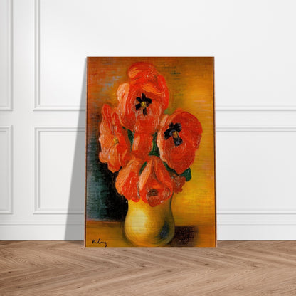 BOUQUET OF PEONIES - Moise Kisling Brushed Aluminum Print - 70x100 cm / 28x40 inches | Moise Kisling Aluminum Print | Moise Kisling Prints