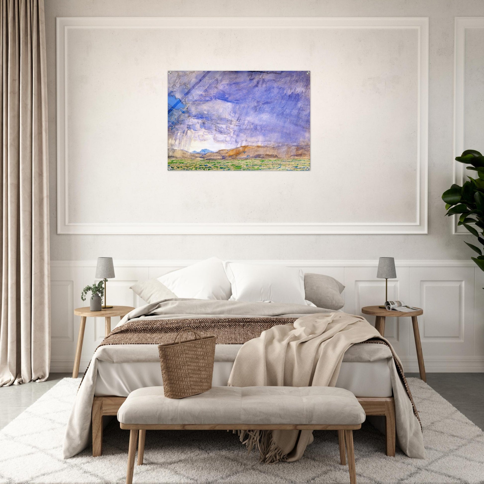 Thunderstorm on the Oregon Trail - Childe Hassam Acrylic Print - 70x100 cm / 28x40″ inches