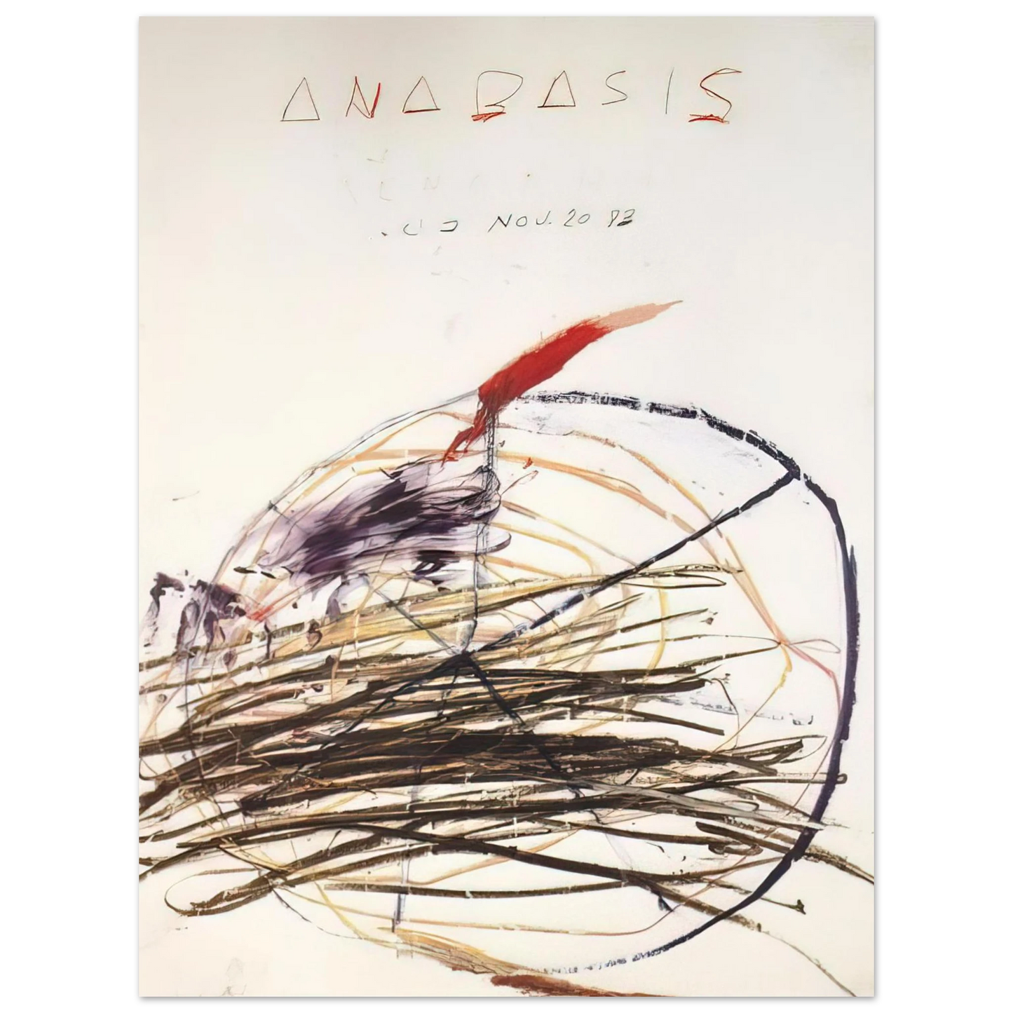 Cy Twombly - Anabasis  Xenephon   75x100 cm / 30x40inches Fine Art Poster