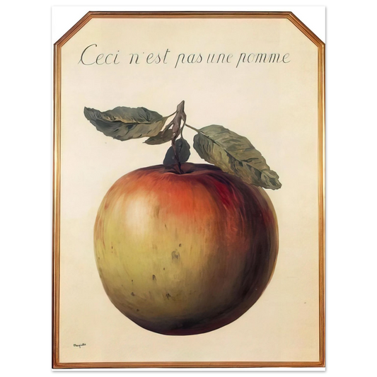 Rene Magritte - THIS IS NOT AN APPLE 1964  75x100 cm / 30x40inches Fine Art Poster