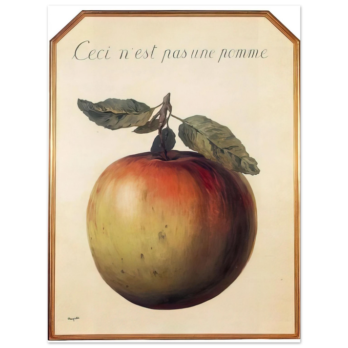 Rene Magritte - THIS IS NOT AN APPLE 1964  75x100 cm / 30x40inches Fine Art Poster
