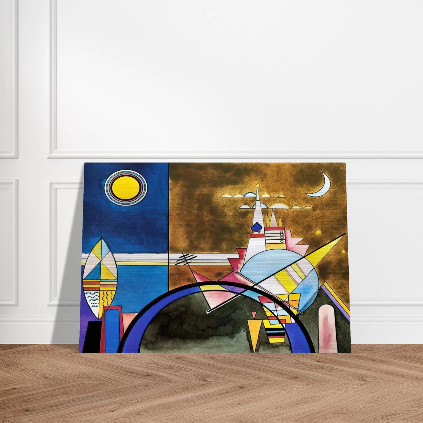 PICTURE XVI THE GREAT GATE OF KIEV STAGE SET FOR MUSSORGSKY S PICTURES AT AN EXHIBITION IN 1928 - Wassily Kandinsky Brushed Aluminum Print - 70x100 cm / 28x40 inches | Wassily Kandinsky Aluminum Print | Wassily Kandinsky Prints