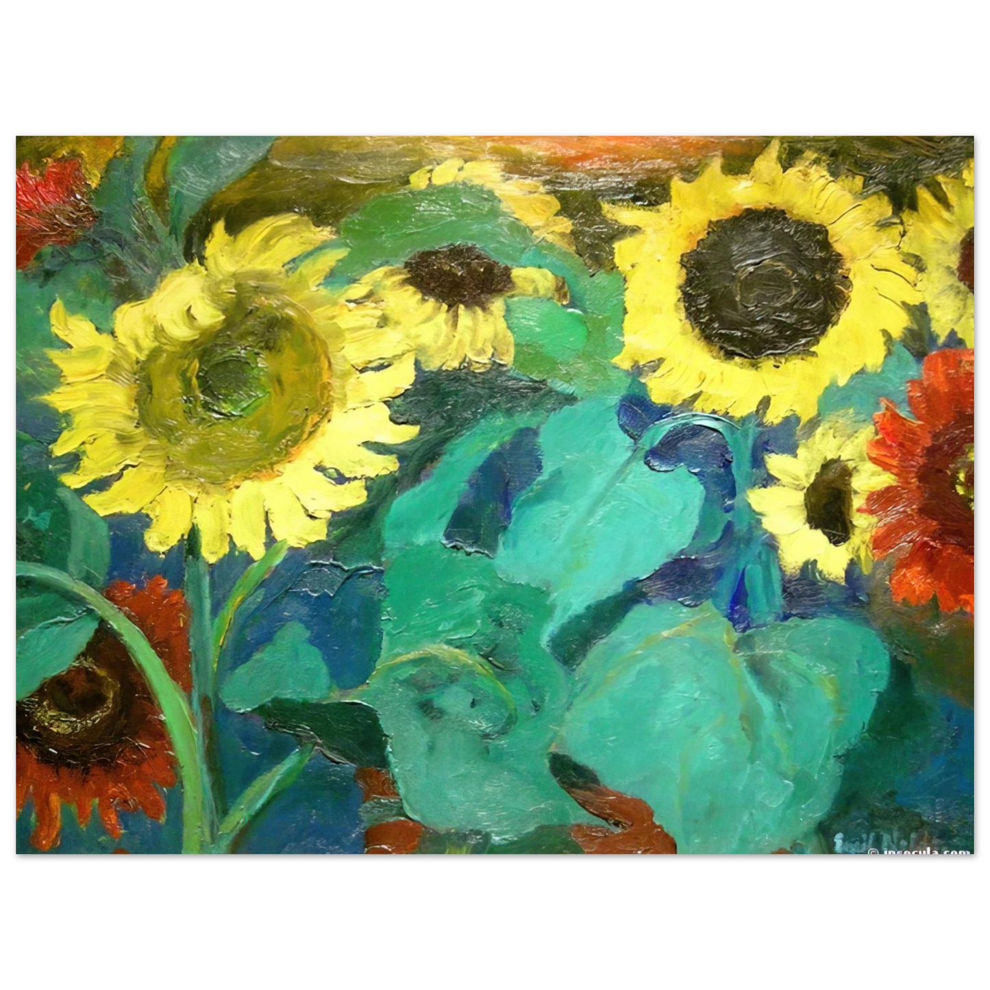 Emil Nolde - Sunflowers  75x100 cm / 30x40inches Fine Art Poster