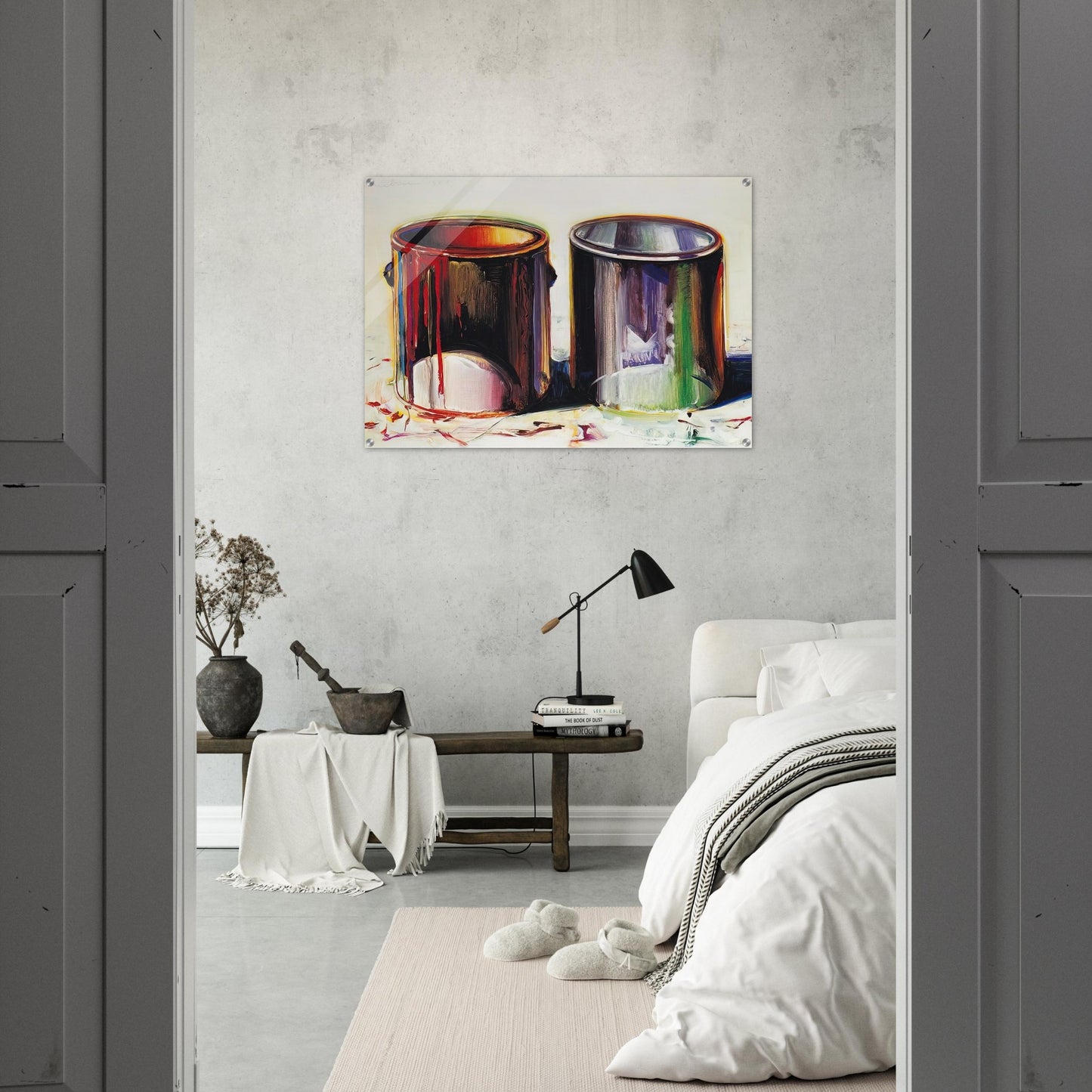 Two Paint Cans - 1987 - Wayne Thiebaud Acrylic Print - 70x100 cm / 28x40″ inches