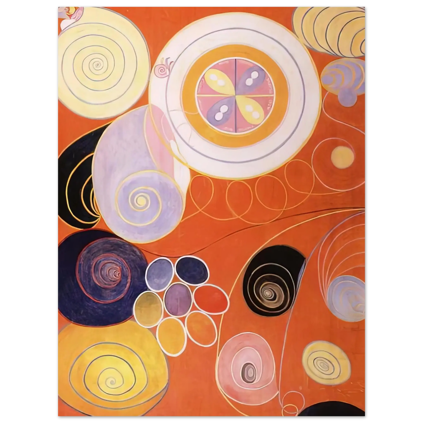 Hilma af Klint - THEY TENS MAINSTAY IV 1907 Wall art - 45x60 cm / 18x24 inches - Premium Wooden Framed Poster With Fine Art Paper - Black frame