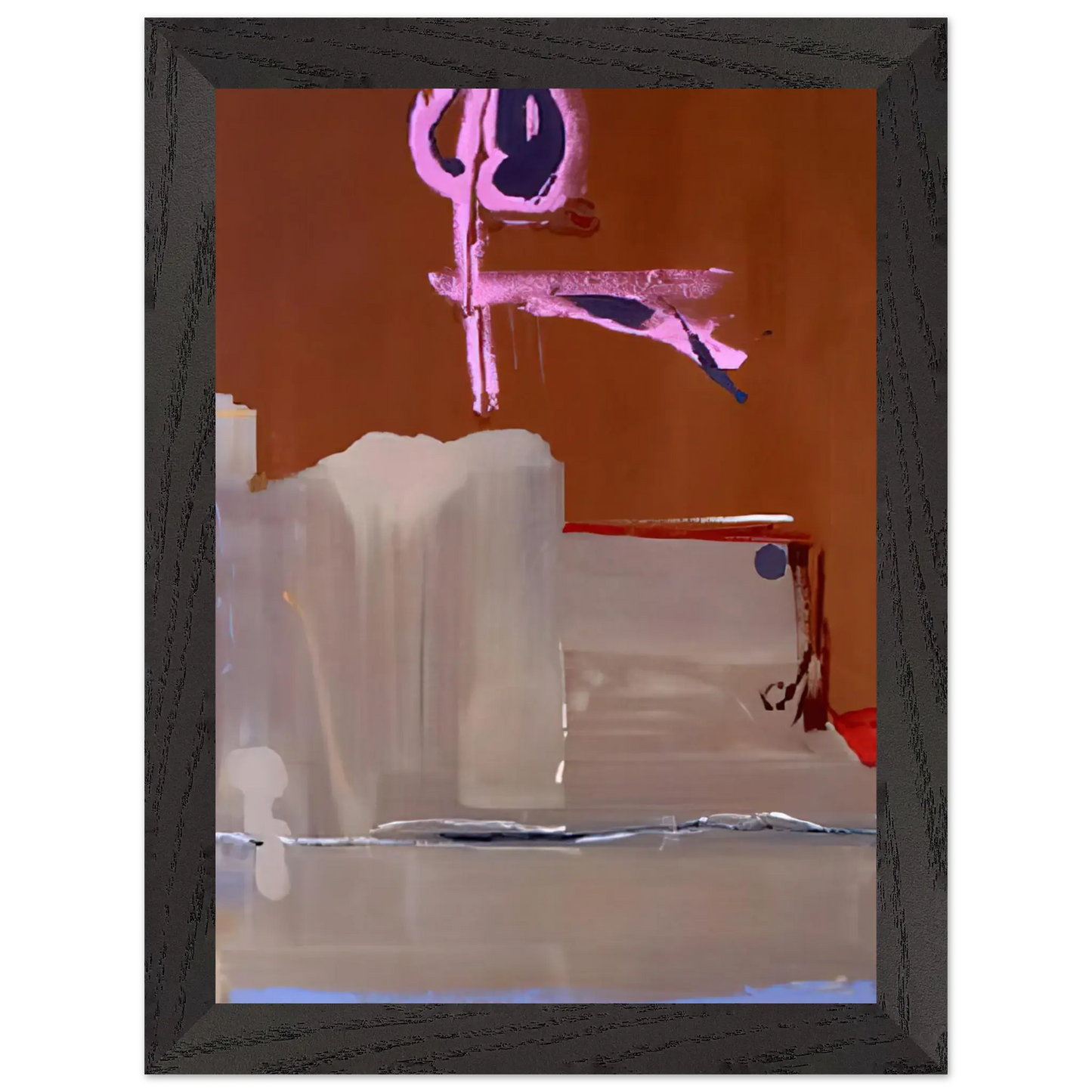 Helen Frankenthaler - Captain s Watch - 1986 Wall art - 45x60 cm / 18x24 Inches - Premium Wooden Framed Poster With Fine Art Paper - Black frame