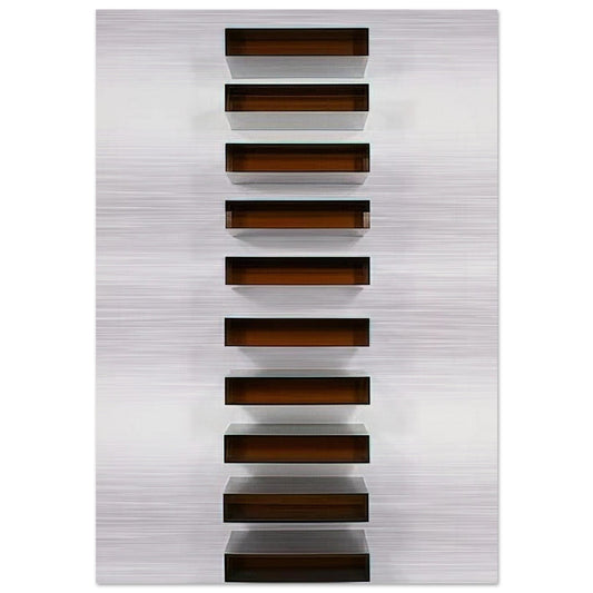 Untitled - 1973 - Donald Judd Brushed Aluminum Print - 70x100 cm / 28x40 inches | Donald Judd Aluminum Print | Donald Judd Prints