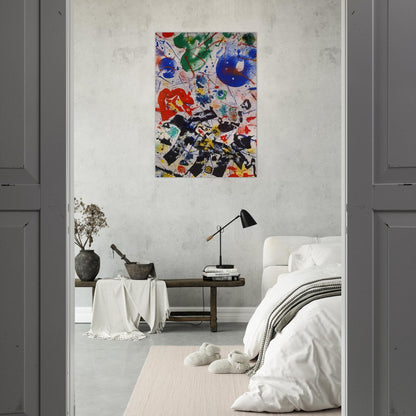 Untitled  SF 357  - Sam Francis Brushed Aluminum Print - 70x100 cm / 28x40 inches | Sam Francis Aluminum Print | Sam Francis Prints