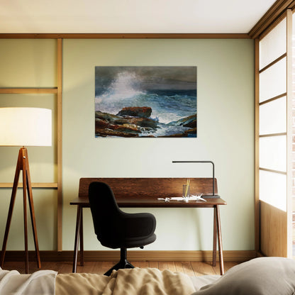 INCOMING TIDE SCARBORO MAINE - Winslow Homer Brushed Aluminum Print - 70x100 cm / 28x40 inches | Winslow Homer Aluminum Print | Winslow Homer Prints