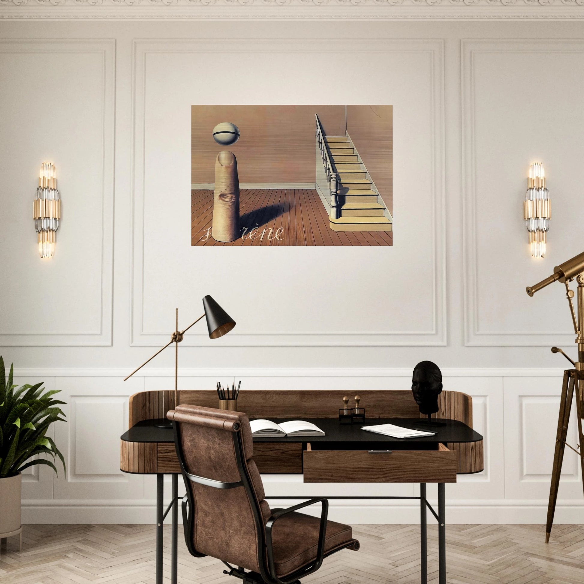 FORBIDDEN LITERATURE THE USE OF THE WORD 1936 - Rene Magritte Brushed Aluminum Print - 70x100 cm / 28x40 inches | Rene Magritte Aluminum Print | Rene Magritte Prints