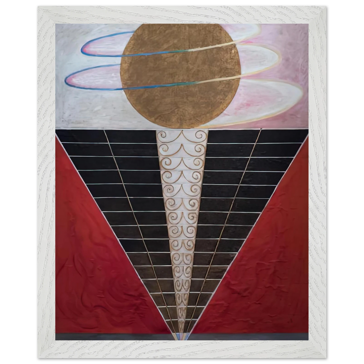 Hilma af Klint - ALTARPIECE NO 2 1915 Wall art - 15x20 cm / 6x8 inches - Premium Wooden Framed Poster With Fine Art Paper-canvas - Wood frame