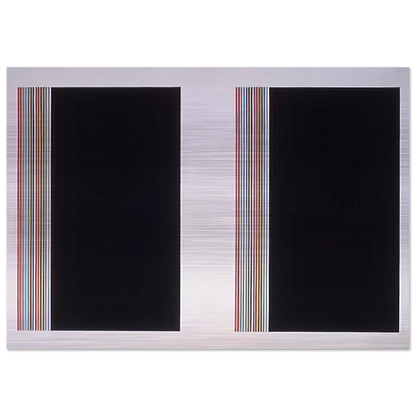 Looking Glass - Color Field Painting - Gene Davis Brushed Aluminum Print - 70x100 cm / 28x40 inches | Gene Davis Aluminum Print | Gene Davis Prints