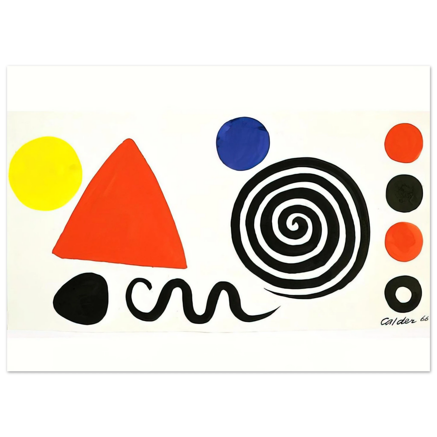 Alexander Calder - ABSTRACTION 1966 Fine Art Poster