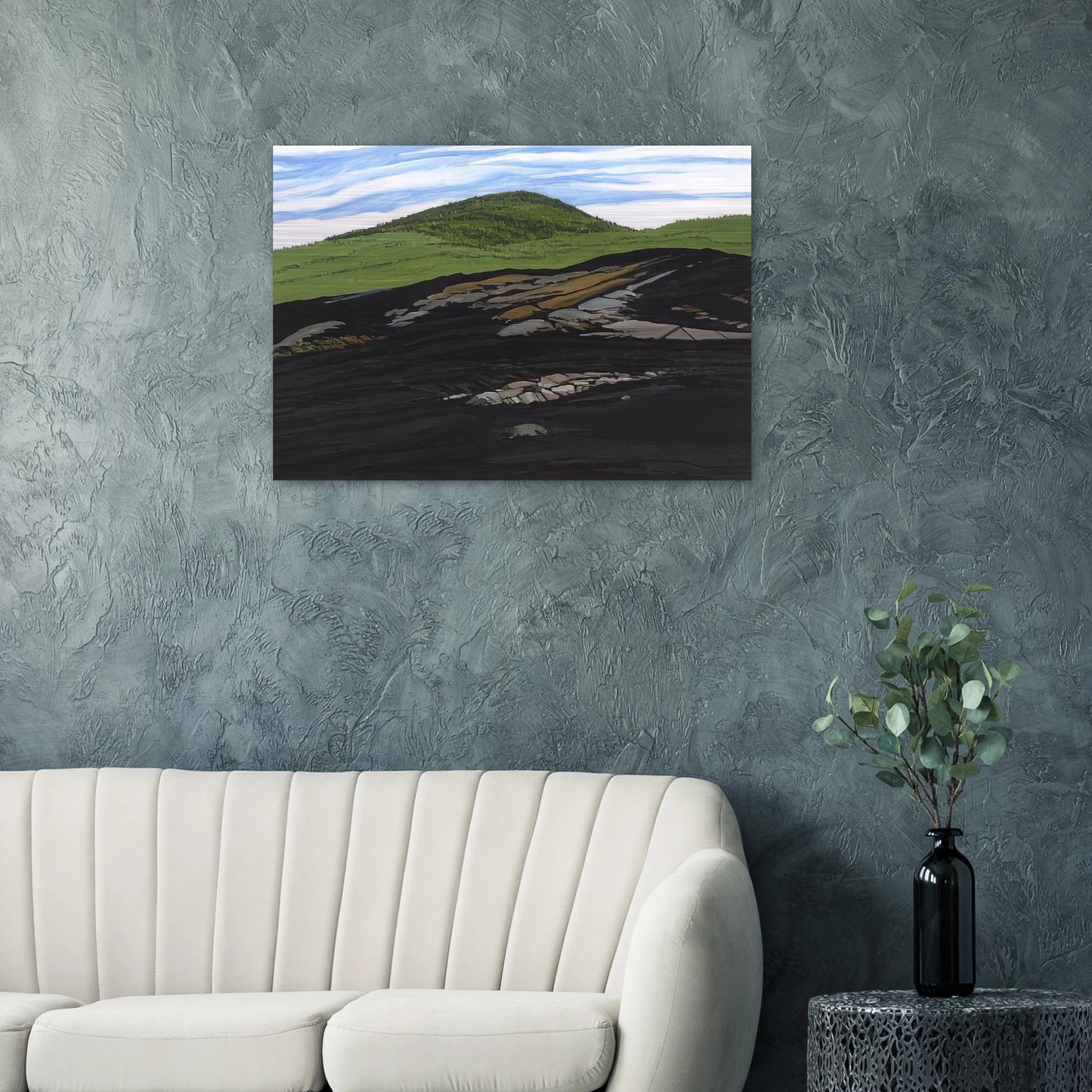 Blueberry Burn Morey's Hill - 1997 - Neil Welliver Brushed Aluminum Print - 70x100 cm / 28x40 inches | Neil Welliver Aluminum Print | Neil Welliver Prints