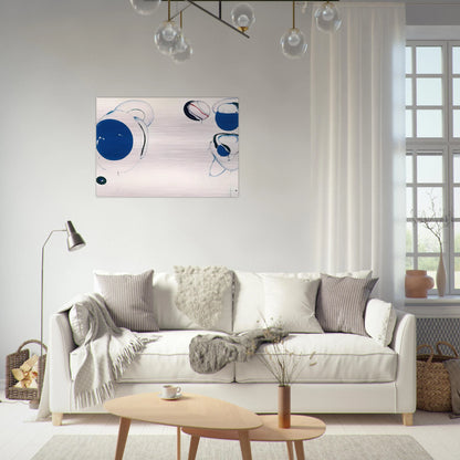 Blue Balls VIII - Sam Francis Brushed Aluminum Print - 70x100 cm / 28x40 inches | Sam Francis Aluminum Print | Sam Francis Prints
