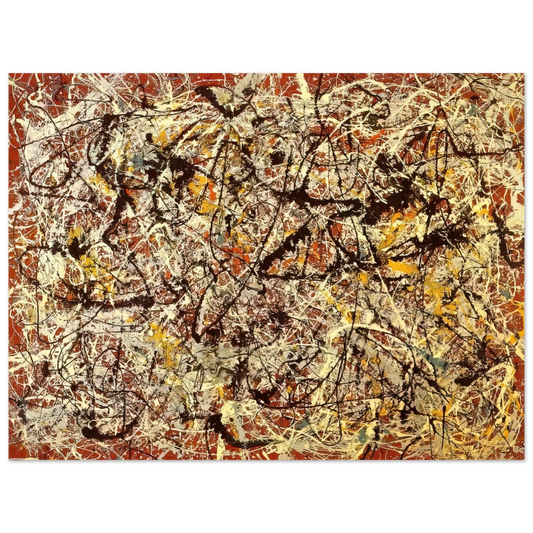 Jackson Pollock - MURAL ON INDIAN RED GROUND 1950  75x100 cm / 30x40inches Fine Art Poster