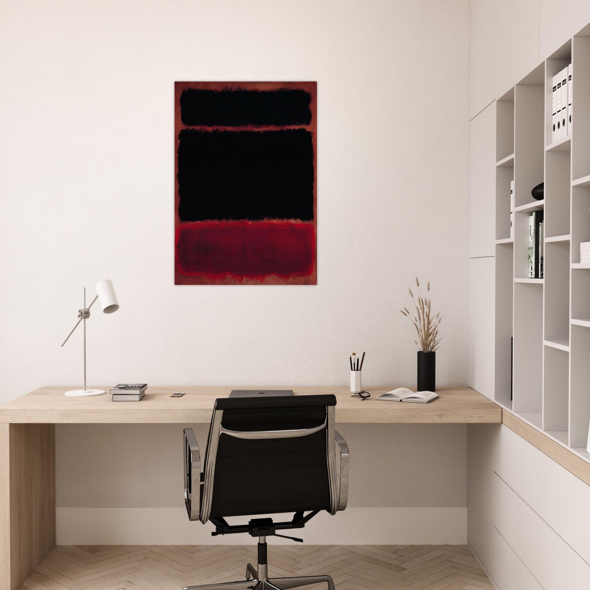 Black in Deep Red - 1957 - Mark Rothko Brushed Aluminum Print - 70x100 cm / 28x40 inches | Mark Rothko Aluminum Print | Mark Rothko Prints