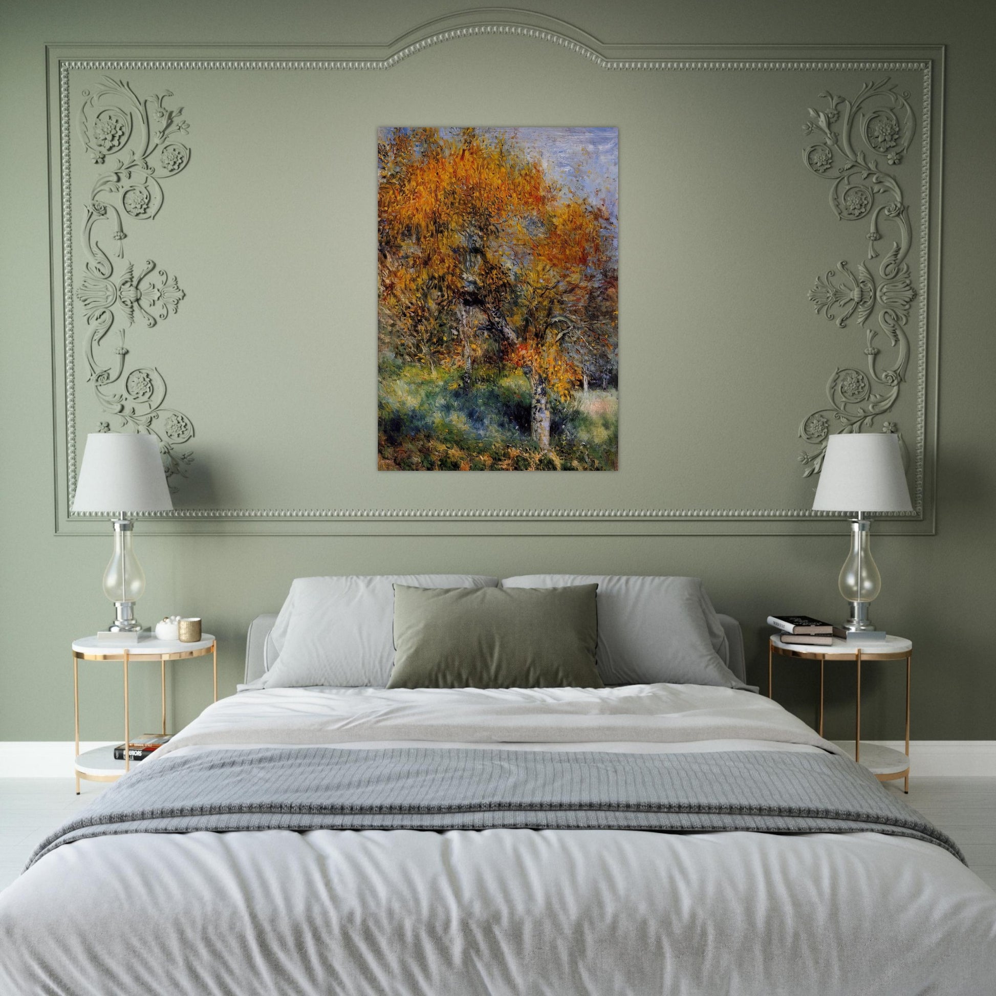 The Pear Tree - Pierre-Auguste Renoir Brushed Aluminum Print - 70x100 cm / 28x40 inches | Pierre-Auguste Renoir Aluminum Print | Pierre-Auguste Renoir Prints