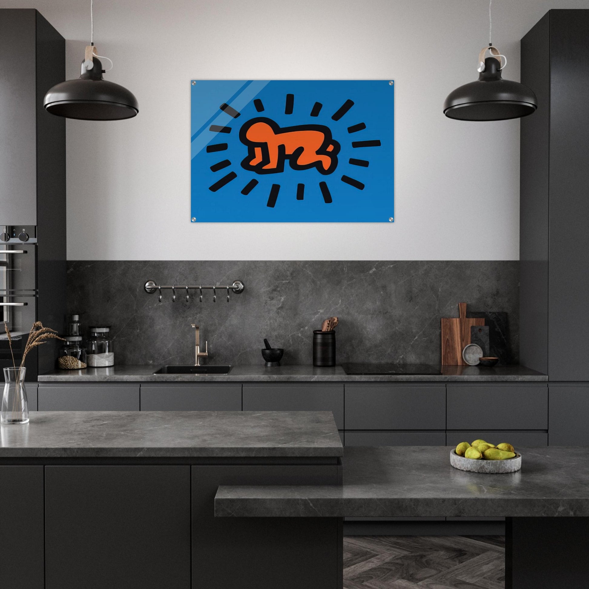 RADIANT BABY FROM ICONS SERIES 1990 - Keith Haring Acrylic Print - 70x100 cm / 28x40″ inches
