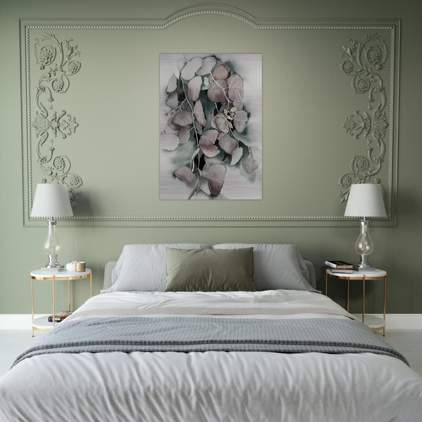 Autumn Leaves - Eyvind Earle Brushed Aluminum Print - 70x100 cm / 28x40 inches | Eyvind Earle Aluminum Print | Eyvind Earle Prints