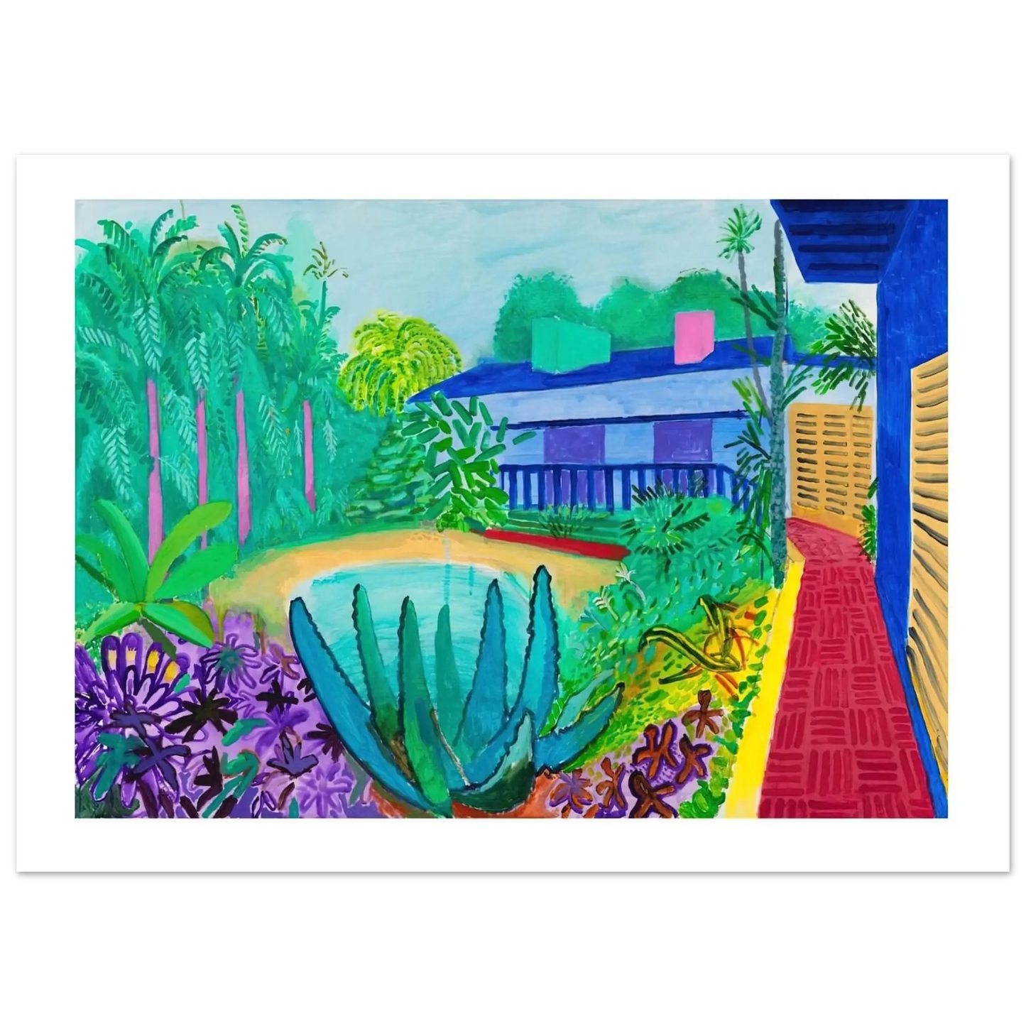 David Hockney - David Hockney Wall art - 30x40 cm / 12x16 Inches - Premium Wooden Framed Poster With Fine Art Paper - Wood frame