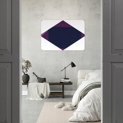 Blau-violettes horizontal-vertikal-quadrat - 1968 - Max Bill Acrylic Print - 70x100 cm / 28x40″ inches