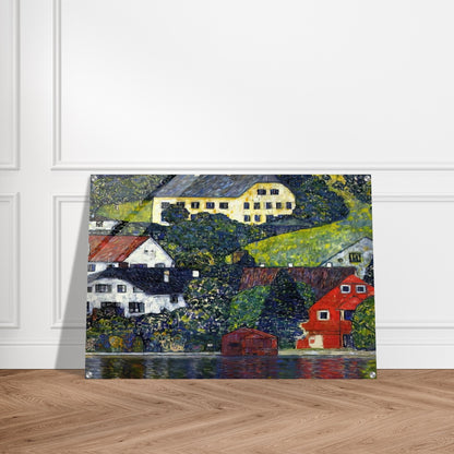 HOUSES AT UNTERACH ON THE ATTERSEE - Gustav Klimt Acrylic Print - 70x100 cm / 28x40″ inches