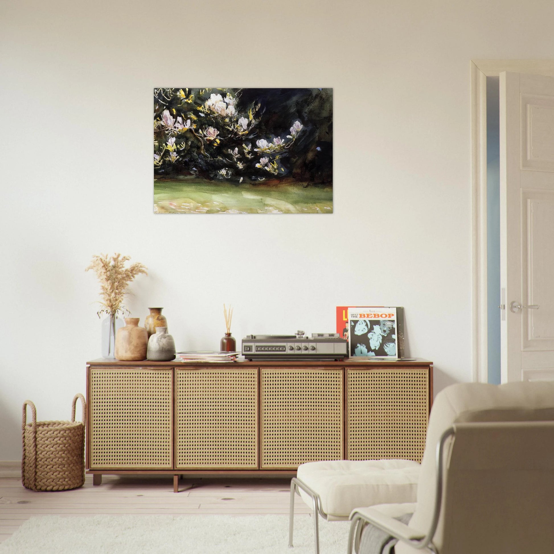 Magnolias - John Singer Sargent Brushed Aluminum Print - 70x100 cm / 28x40 inches | John Singer Sargent Aluminum Print | John Singer Sargent Prints